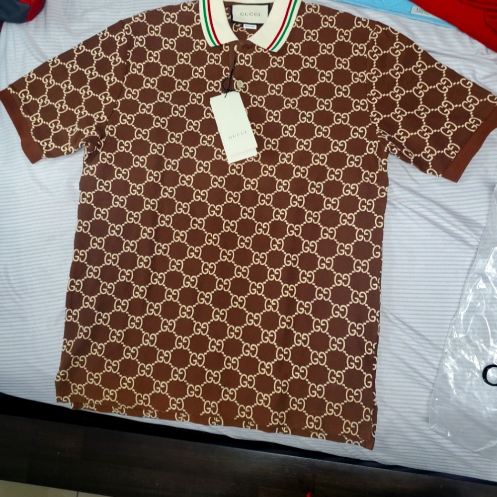 Gucci embroidered GG polo shirt
